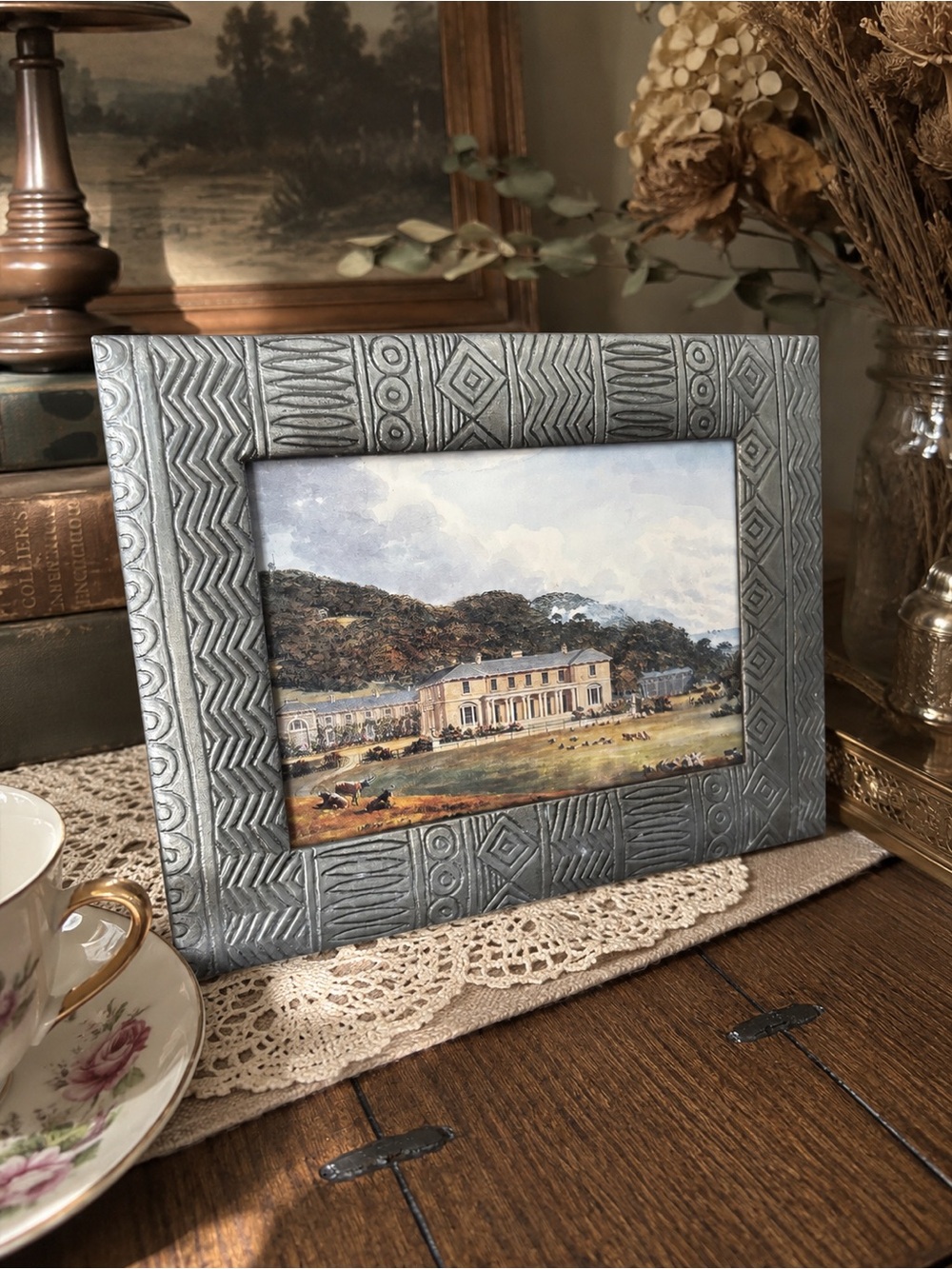 Vintage Metal Frame and Print